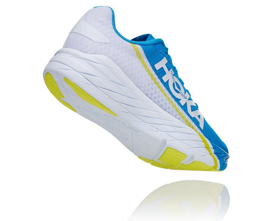 Tenis Hoka One One Hombre Blancos/Azules - Rocket X - HTGR63928